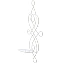 Wrought Iron Wall Mounted Sconce Candle Holder Tea Light Candlestick White
