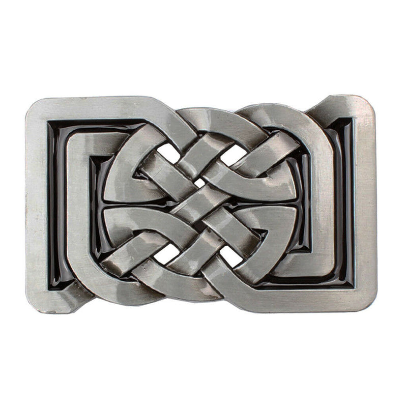 Alloy Celtic Pattern Belt Buckle Rectangle for Leather Belt Women Men Casual