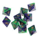 10pcs 8 Sided Dice D8 Polyhedral Dice for Dungeons and Dragons Table Games Green