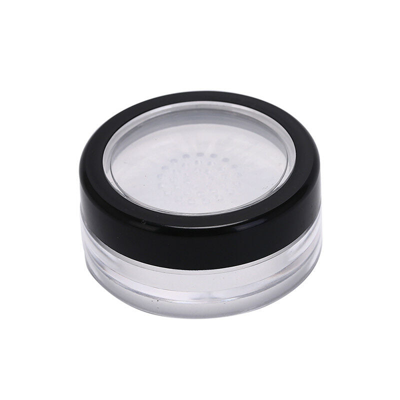 10g plastic empty loose  pot with sieve cosmetic makeup jar container Kw