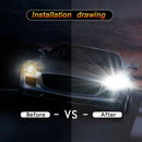 2X 9005 LED Headlight HB3 9145 Kit 60W Fog Light Bulb DRL Driving Lamp Accessory