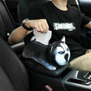 Car Tissue Box,Plush Elasticity Universal Soft Cute Car Armrest Box Cartoon Z7I1