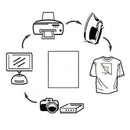 10x/Set T-Shirt Print Iron-on Heat Press Light/Dark Transfer Fabric Inkjet Y6Z5