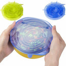 Silicone Food Lid, 12 Pcs Stretch Reusable Lids Expandable Silicone Storage