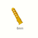 50Sets M6 Yellow Frame Fixings Expansion Tube Anchors