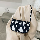 Cow Milk Printed Women Handbag Tote Female Casual Underarm Shoulder Bag (4)