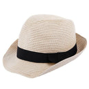 Straw Hat Fedora - Panama Trilby Style Packable Crushable Summer Sun Mens