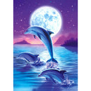 Dolphin Jump Cross Stitch 5D DIY Diamond Painting Full Drill Embroidery Kit