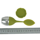 Stainless steel infuser tea strainer lid with silicone Green