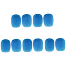 10pcs/Pack Mini Size Headset Microphone Protective Sponges Cover Blue