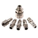 6Pcs EURO Air Line Hose Compressor Fitting Connector Quick Release Set 1/4 Nw