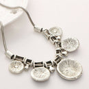 Women Necklace Alloy Plated Retro Pendant Hanging Curb Chain Long Chain Cos