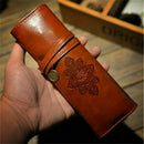 Retro Amazing Pirate Treasure Map Roll Up PU Leather Pen Pencil Case Make Up  3C