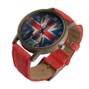 Men & Women Bracelet Watches Vogue Quartz Analog Canvas belt Item Color:red H9E6