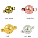 20 Sets Magnetic Clasps For Necklace Bracelet Connector Hooks Mixed Color