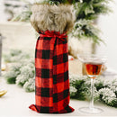 Christmas Red Wine Bottle Cover Holiday Champagne Bottle Wrap (Santa Claus)