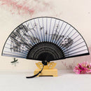 Butterfly Pattern Fan Lily Flowers Fan Wedding Gift