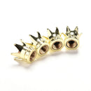 4x Car Golden Crown Tyre Tire Wheel Valve Stems Air Dust Cover Caps HK