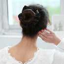 Women Hair Rings Satin Cloth Scrunchies Ponytail Holder Hairband (Style 7) A