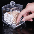 Clear Acrylic Cotton Pad Swab Q-tip Storage Bud Holder Box Makeup Organizer new