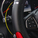 Universal for 38cm Car Steering Wheel Cover Anti-Slip PU Leather Red Dragon Icon