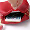 4pcs/set Litchi Leather Tassel Women Tote Shoulder Handbags Card Bags (Red)