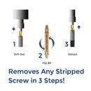 6 pcs Screw Remover, Damaged Screwdriver Set, Broken Bolt Screw Remover, Sc