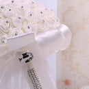 Bouquet of Bridesmaid Silk Flowers Wedding Foam flowers White Rose Bridal B