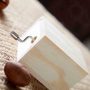 Wooden Mini Music Box DIY Mechanical Hand Crank Craft Music Box Movement