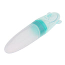 Baby Silicone Feeding With Spoon Feeder Food Rice Cereal Bottle blue