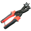 Heavy Duty Leather Belt Eyelet Holes Punch Pliers Revolving Hand Punches Durable