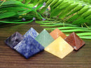 Set of 7 Chakra Pyramid Stone Crystal Healing Wicca Natural Spirituality hotsale