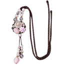 Natural Pink Crystal Sweater Chain Necklace Long Female Classical Ethnic St
