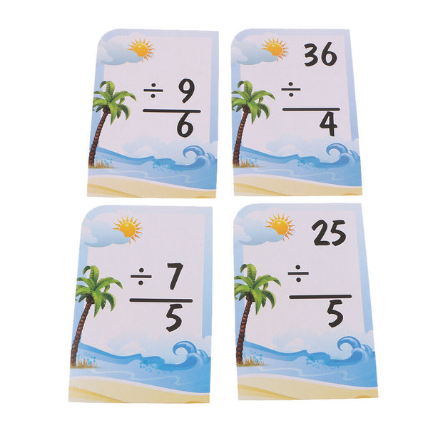 72 Pcs Child Learning Math Flash Cards for Multiplication & Division