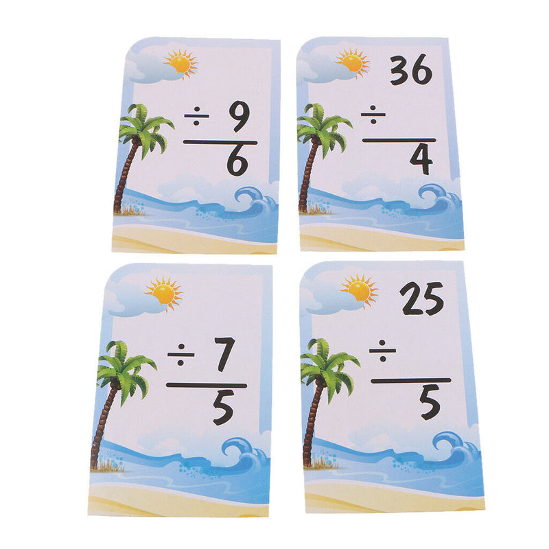72 Pcs Child Learning Math Flash Cards for Multiplication & Division
