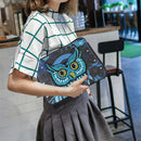 5D Diamond Blue Owl Painting Clutch Bag Leather Wallet Purse DIY F. Women Zipper