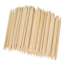100 Pieces Orange Wood Sticks Cuticle Pusher Remover Manicure Pedicure Nail Art