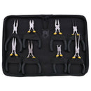 8PCs Mini Pliers Set, Long Nose with Teeth, Flat Jaw, Round Curve Needle Di