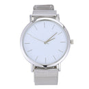Mens Black Dress Watch Movement Quartz Analog Business Wristwatch 24cm (Sil