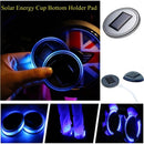 Solar Cup Holder Bottom Pad LED Light Cover Interior Trim Decor For All Cars
