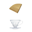 Coffee Filter Holder Stand With 40pcs Paper Cones Pour Over Dripper 1- 2 Cup