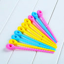 10 Pieces Food Grade Silicone Bag Cable Tie Cable Management Zipper Winding