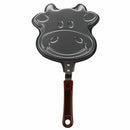 Kitchen Cow Head Design Black Frying Pancakes Pan J3M6