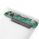 2.5 inch USB 3.0 Hard Disk Enclosure 6Gbps HDD SSD External Case (White)