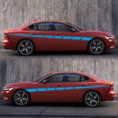 1 Pair Universal Racing Stripes Car Graphic Stickers Auto Body Side Door Decals