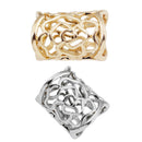2 Pieces Luxury Scarf Buckle, Women Hollow Scarf Holder Ring Metal Elegant