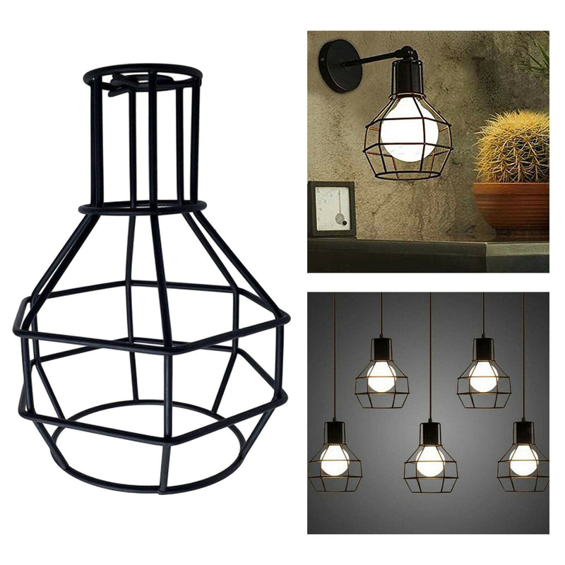Wire Frame Pendant Light Loft Ceiling Lamp Shade Home Decor Lamp Covers Home Bar