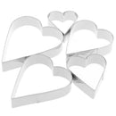 5pcs/set Heart Shape Cookie Cutter Cake Decorating Tools Fondant Fondant Can Gw