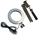 6"/16cm Dimmable LED Ring Light Kit, Camera Fill Lamp w/ Floor Tripod Stand