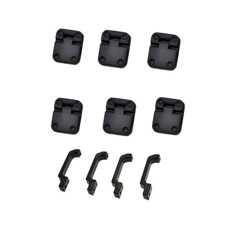Black Exterior Door Handle and Hinge Modification Kits for 1/10 Traxxas TRX4